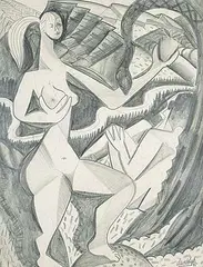 Untitled - Eve by David Pugh, 1975, graphite on paper, sold May 2019