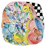 Carol and Richard Selfridge, Untitled - Musical Still Life Platter, glazed ceramic