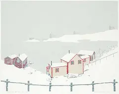Jon Frederick Wilkinson, Snow on the Arm #A.P. XXII/XXVII, 1987, colour silkscreen on paper