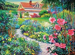 John H. Burrow, Vernon Cottage, oil on canvas