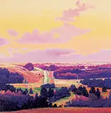 Gilbert A. Flodberg, Sunset Blaze, oil on canvas