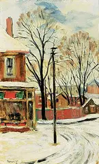 Albert Franck, Elm in Simcoe Street, oil on canvas board