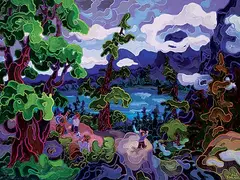 Real Fournier, Through the Eyes of the Child, acrylic on canvas