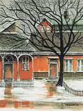 Albert Franck, Quebec, 1964, watercolour on paper