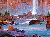 Robert Genn, The Atmosphere at Chatterbox Falls, acrylic on canvas
