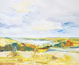 Hans Herold, Redberry Lake, Sask., 1984, acrylic on canvas