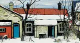 John Kasyn, On King St. W., oil on wood board