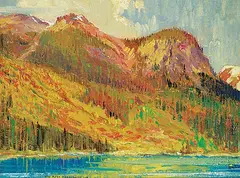 Hal Ross Perrigard, Emerald Mount, Emerald Lake, Canadian Rockies, 1919, oil on wood panel