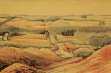 Carl Schaefer, Concession Road, Township Bentinck, Hanover, Aug. 2, 1937, 1937, watercolour on paper