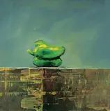 Les Thomas, Green Pepper, 1997, oil on wood board