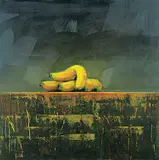 Les Thomas, Bananas, oil on board