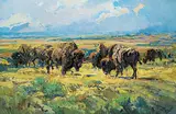 Jack Elmo King, Untitled - When Buffalo Were Plenty