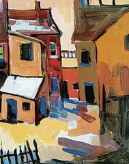 David C. Armstrong, Untitled - Houses II, oil on canvas