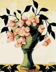 Constance Bachmann, Untitled - Begonia, oil on canvas