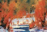 Robert P. Byrne, Small Creek, oil on canvas board