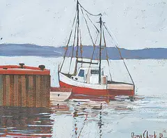 Rémi Clark, Louque Pointe de M..., 1981, oil on canvas board