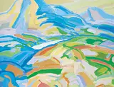 William Duma, Hidden Lake, acrylic on canvas