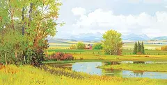 George A. Horvath, Summer Landscape, 1996, acrylic on canvas
