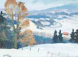 Bruno Lord, La Route de St. Paul, oil on canvas