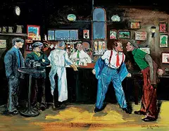 Will Millar, The Irish Political Debate Society, 2012, oil on wood board