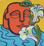 David Pugh, Untitled - Smelling Flowers, 1968, oil on canvas