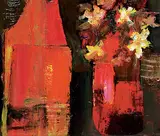 Edith Jean Richards, Pottery, oil on wood board