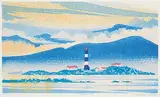 Graham A. Scholes, Race Rock Light #57/75, 1994, colour wood block on paper