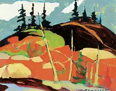 H. William Townsend, High Above Port Alberni, Van. Isle., oil on wood panel