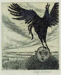 George Burton Wallace, Untitled - On My Mind, etching on paper