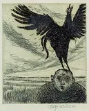 George Burton Wallace, Untitled - On My Mind, etching on paper