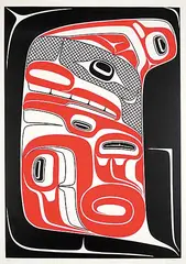 Robert Davidson, Seawolf #27/99, 1983, colour silkscreen on paper