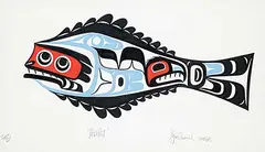 Ryan Cranmer, Halibut, 2005, acrylic on paper