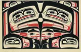 Robert Davidson, Raven with Broken Beak #59/149, 1975, colour silkscreen on paper