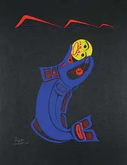 Ron Hamilton, Codfish Swallowing the Man #32/120, colour silkscreen on paper