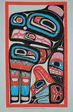 Tony Hunt, Kwa-Gulth Thunderbird Design for Box Drum #206/400, 1974, colour silkscreen on paper