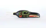 Greg Joseph, Eagle Rattle, 2015, painted wood carving