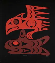 Leslie Robert Sam lessLIE, Thunderbird and Killerwhale #88/150, colour silkscreen on paper