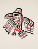 Bill Reid, Haida Raven #331/450, 1972, colour silkscreen on paper