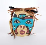 Carl Simeon, Wild Man Mask, painted wood carving