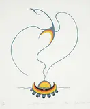 Clemence Wescoupe, Half Moon Spirit #45/150, 1982, colour silkscreen on paper