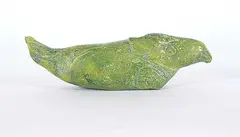 Untitled - Green Seal by Latcholassie Akesuk, green stone carving, sold Mar 2019