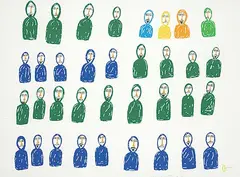 Luke Anguhadluq, Some Tribes of Inuit #7/52, 1976, colour silkscreen on paper