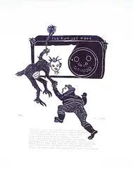 Tivi Etok, Torgats Who Lived Inside Cliffs #44/50, 1974, stonecut on paper