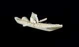 Danny Etuameat, Untitled - Hunter in Kayak, 1998, bone carving