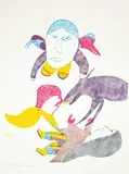Myra Kukiiyaut, Dream #49/50, 1971, colour stencil on paper