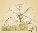 Pudlo Pudlat, My Home #36/39, 1975, colour lithograph on paper