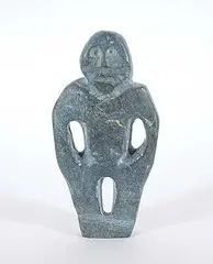 John Tiktak, Untitled - Early Inuk, 1962, grey stone carving