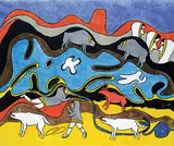 Simon Tookoome, Nanamuitat #19/50, 1981, colour stencil on paper