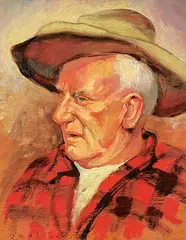 Paul Braid, Jud Byers, the Old Cowpoke, oil on wood board