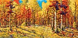 The Peak of Autumn, Near Bragg Creek by Rod Charlesworth, oil on canvas, sold Dec 2018